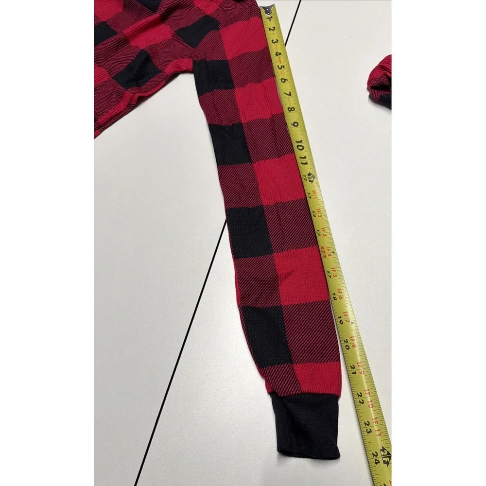 PJ Place Pajama Set 2pc Kids size 16 Red‎ Black Buffalo Check 100% Cotton